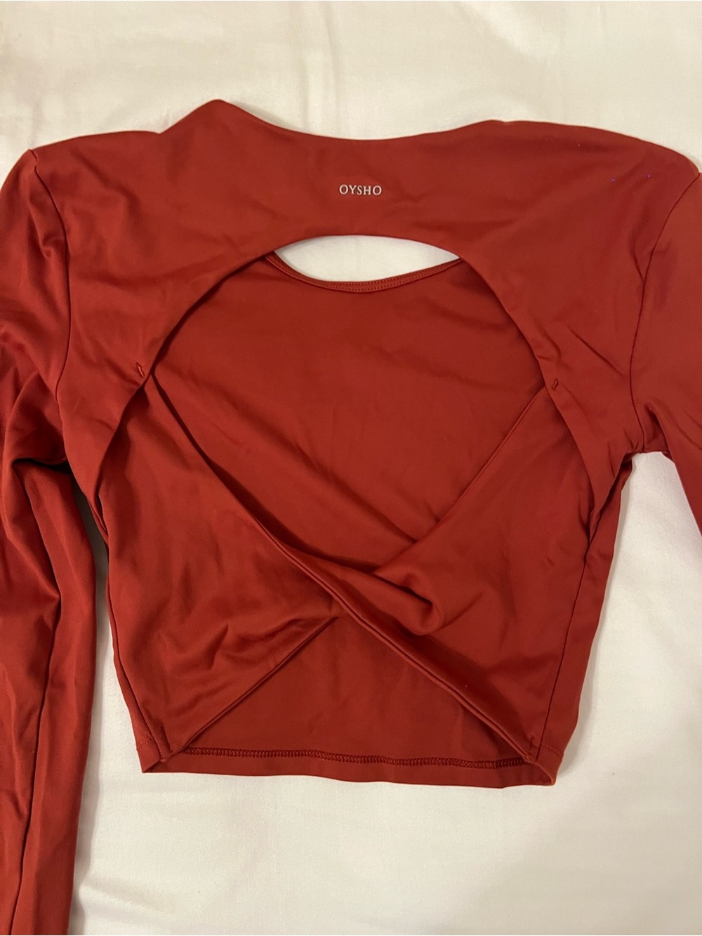 Women's Long Sleeve Back Cutout Workout Top -